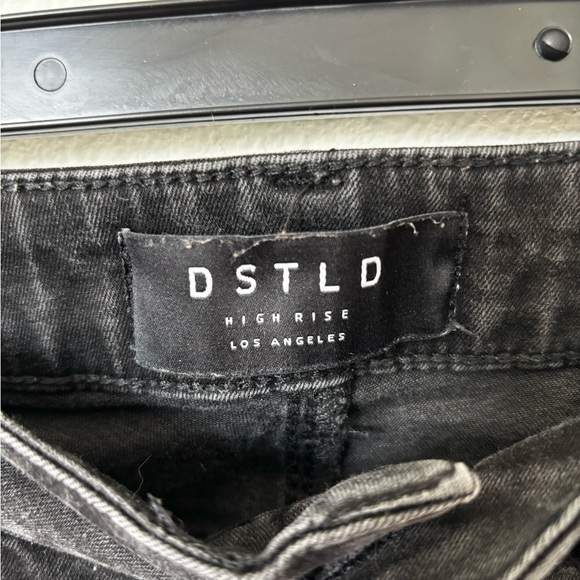 DSTLD Black Distressed Skinny Jeans - Picture 1 of 5